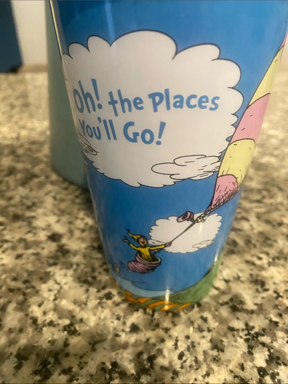 Dr. Seuss Blue Illustrated 'Oh! the Places You'll Go!' Cup